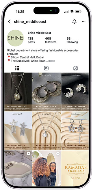 Shine Middle East Instagram feed
